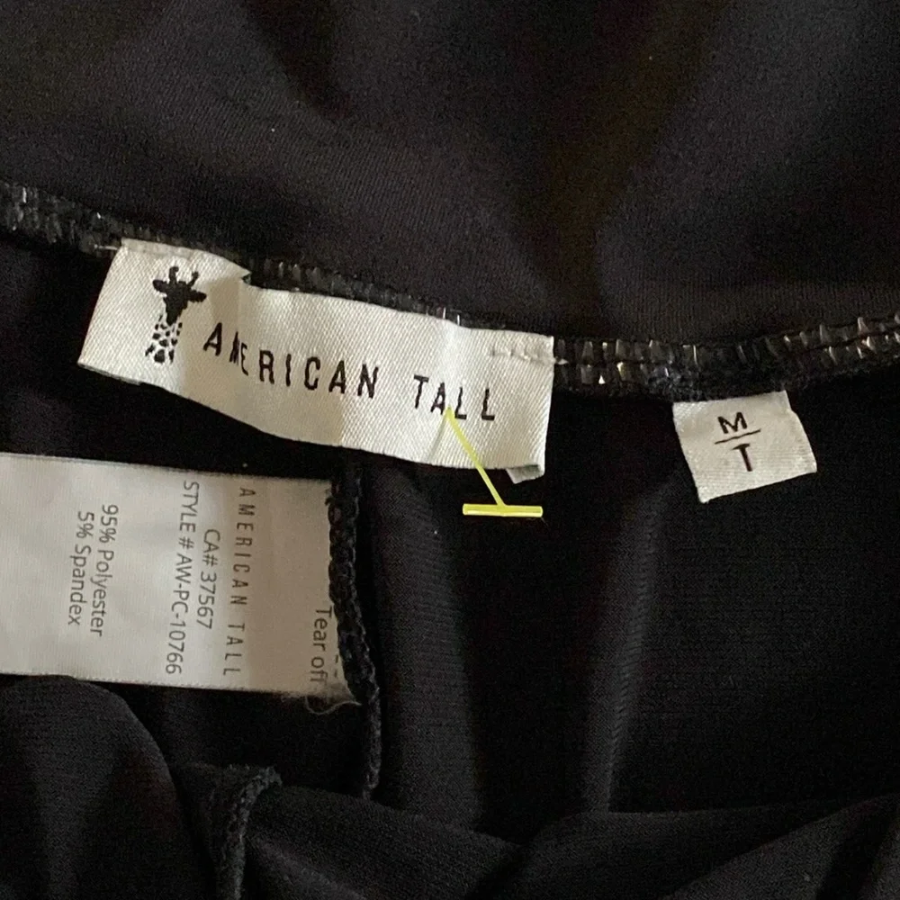 Black Wide Leg Pants for tall women. Sleek look 34” inseam - Picture 4 of 4